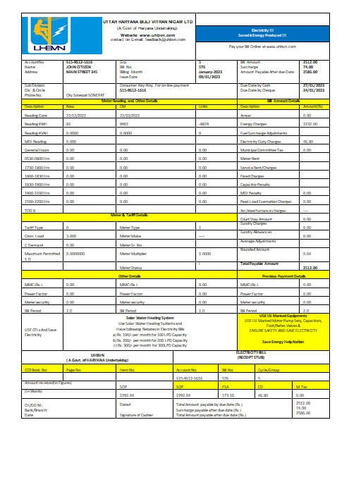  Minol USA business utility bill 